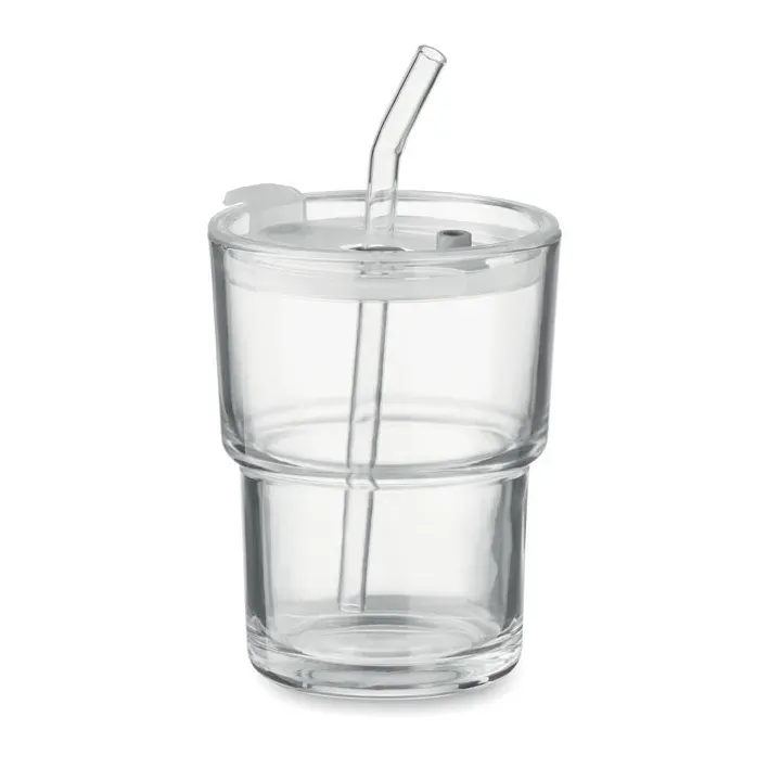 Glass tumbler with straw 400ml - MO2502 (MOCN#22)